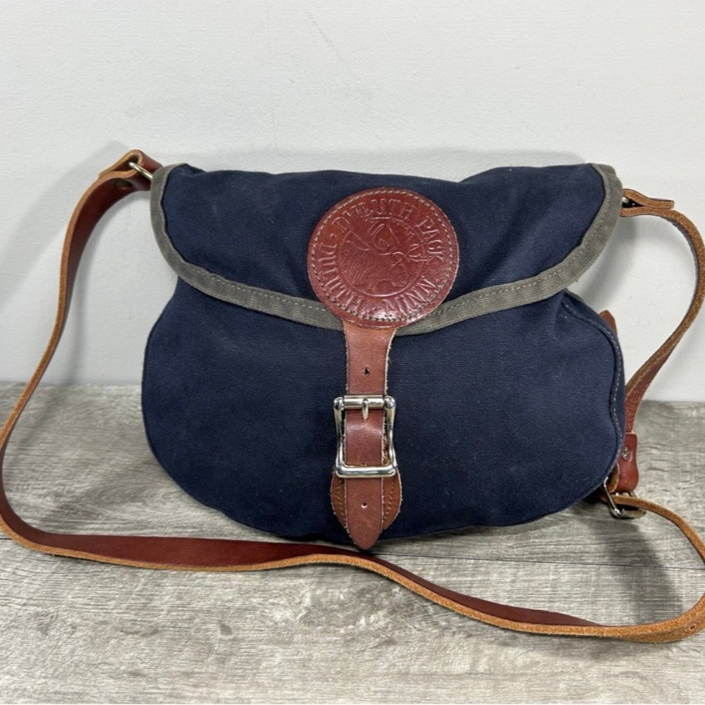 Duluth Pack Shell Blue Canvas Everyday Going-Out Shoulder Bag Purse Handbag